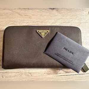 PRADA Nylon Zip Wallet